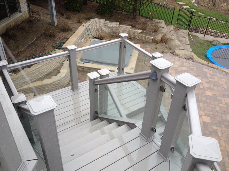 Residential Glass Deck Railings install service